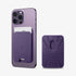 AMP02284 - MagSafe Card Holder Valentinus (MagFit) in black showing the card holder attached to back of device